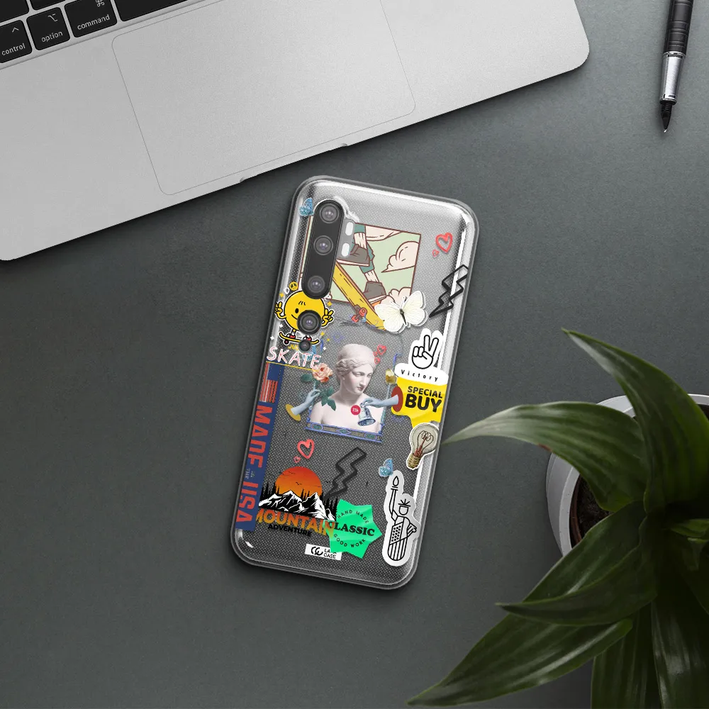 Usa Symbols Xiaomi Mi Note 10 Clear TPU Case