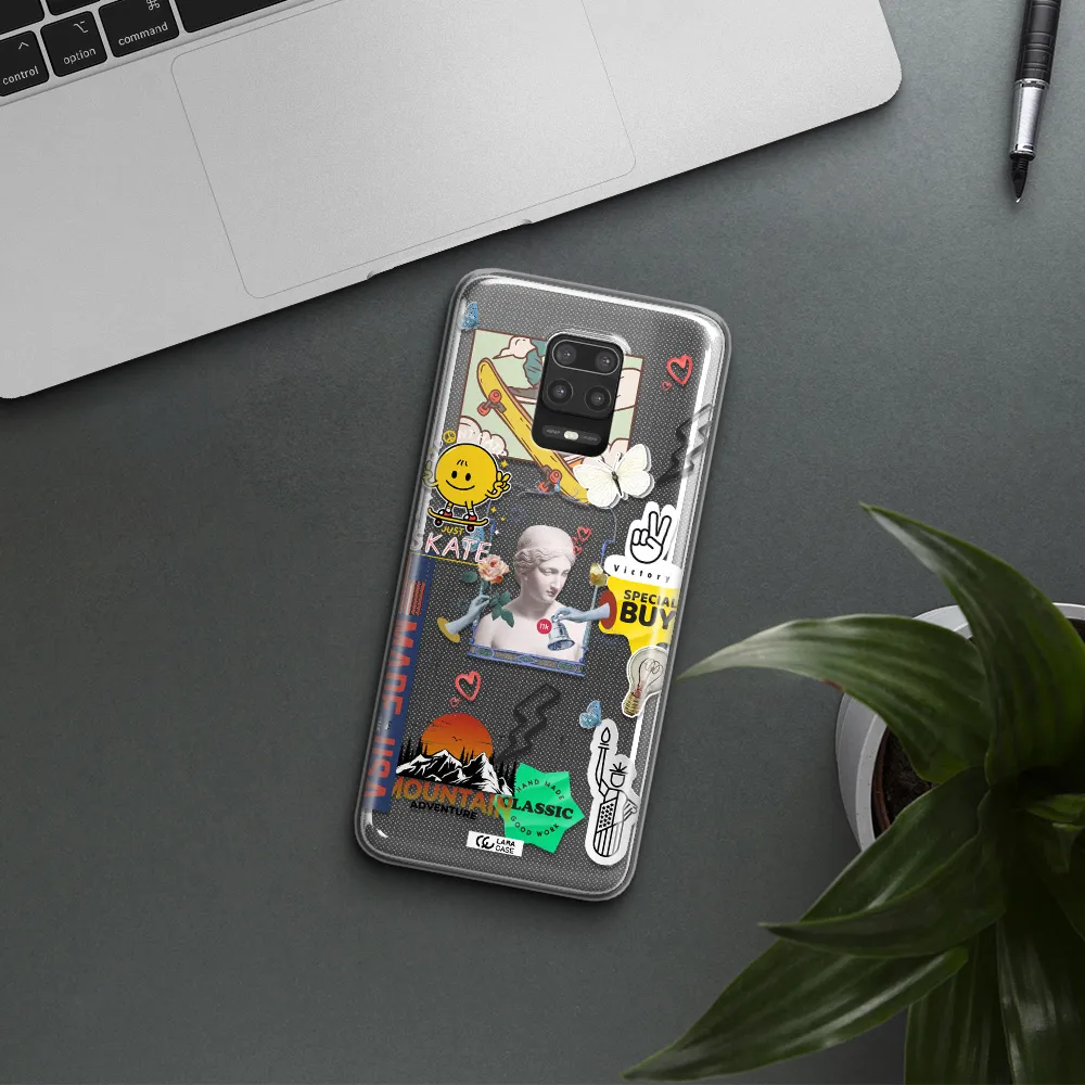 Usa Symbols Xiaomi Note 9S Clear TPU Case