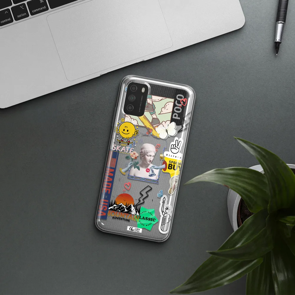 Usa Symbols Xiaomi Poco M3 Clear TPU Case