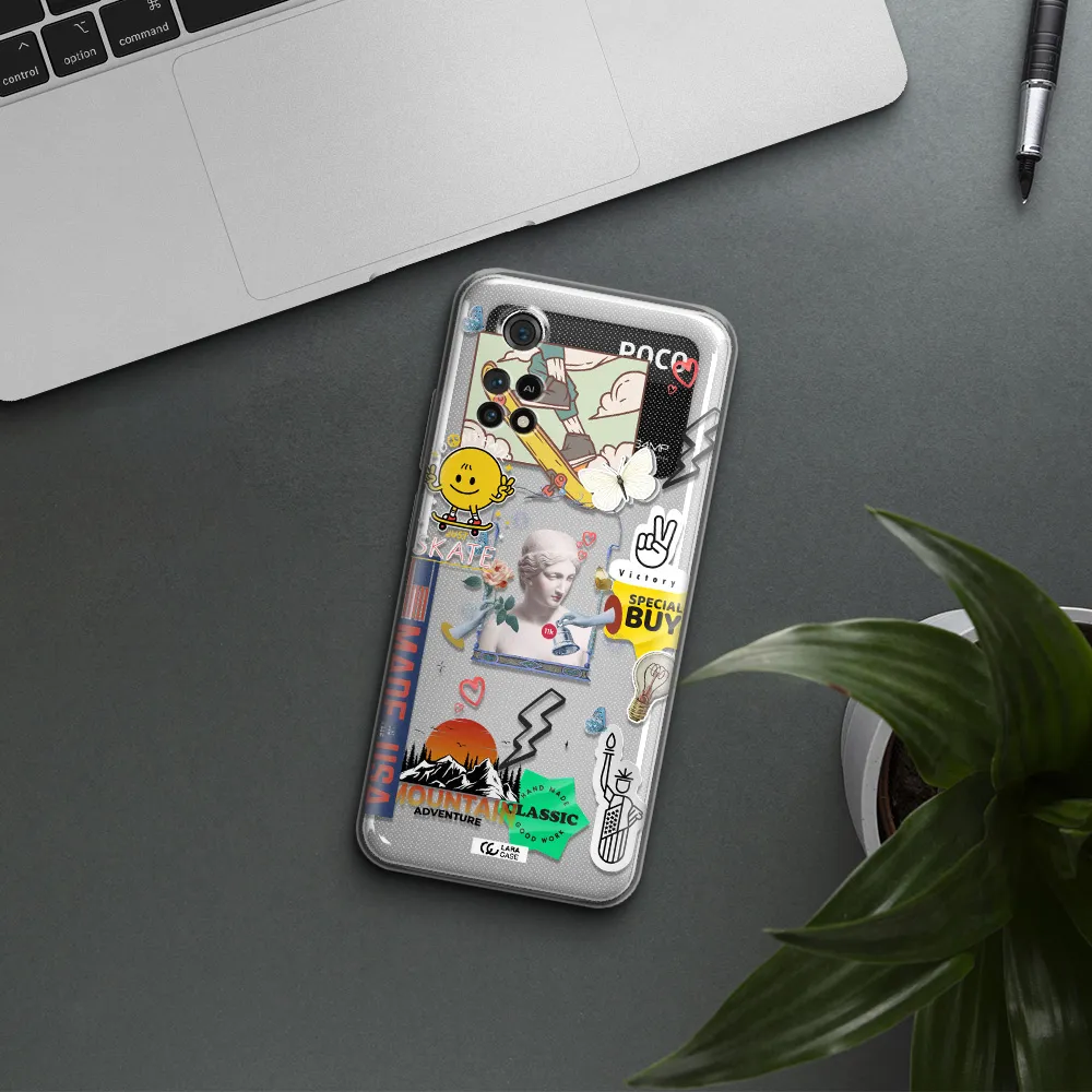 Usa Symbols Xiaomi Poco M4 Pro 4G Clear Tpu Case