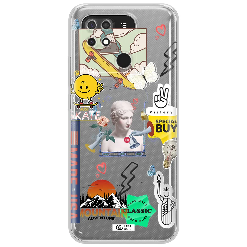 Usa Symbols Xiaomi Redmi 10C Clear TPU Case