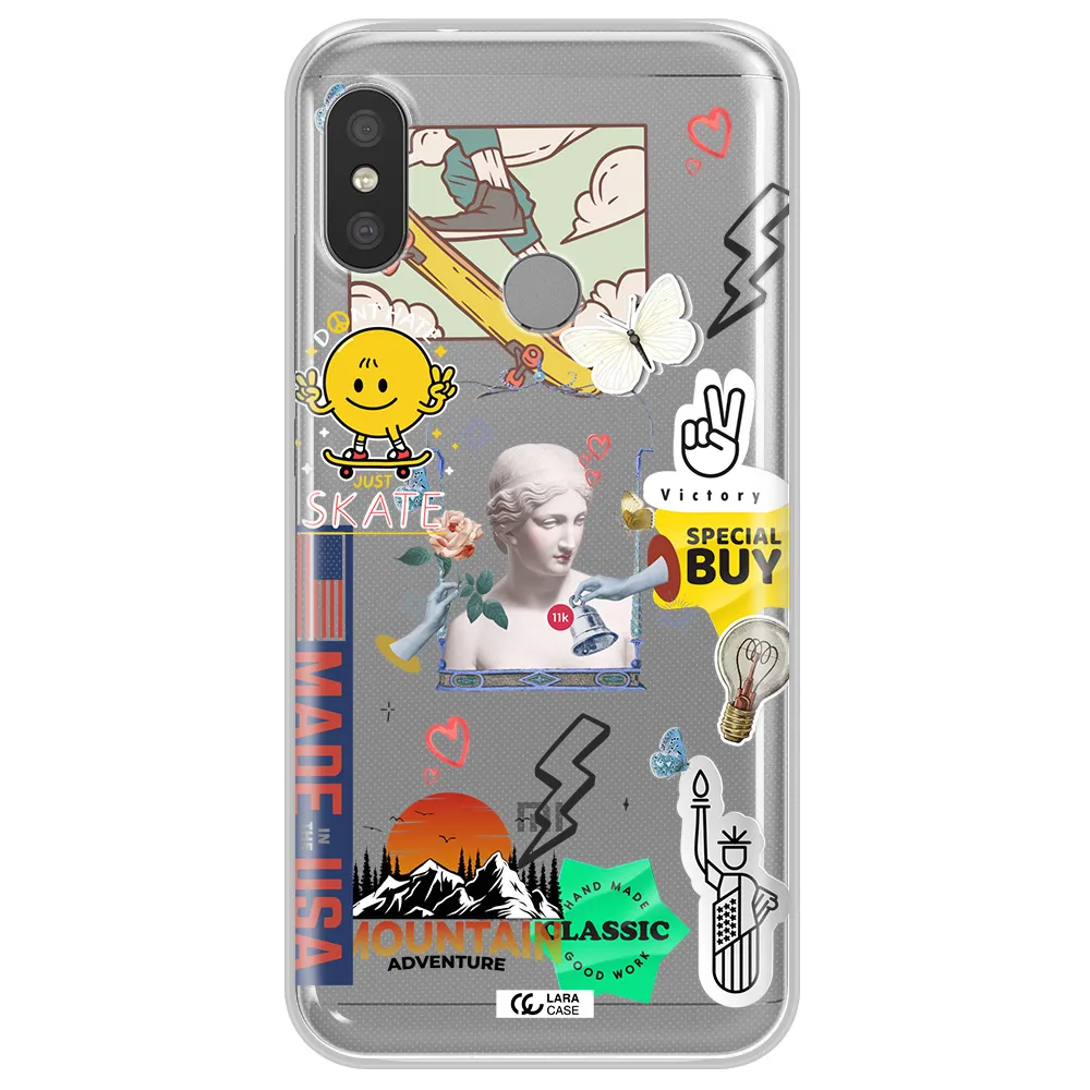 Usa Symbols Xiaomi Redmi 6 Pro Clear TPU Case