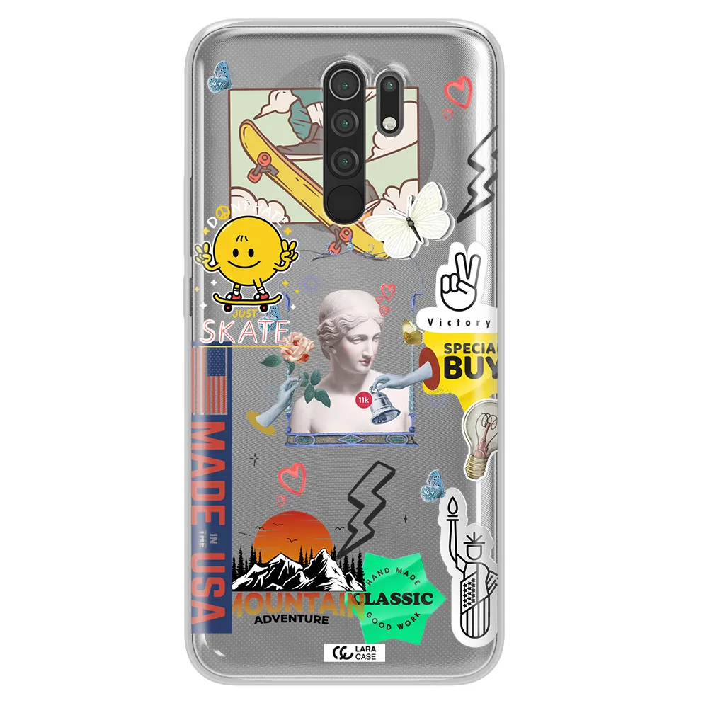 Usa Symbols Xiaomi Redmi 9 Clear TPU Case