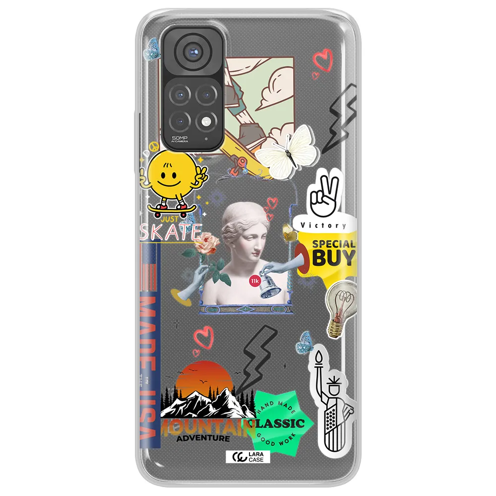 Usa Symbols Xiaomi Redmi Note 11 Clear TPU Case