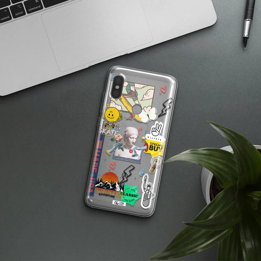 Usa Symbols Xiaomi Redmi Note 6 Pro Clear TPU Case