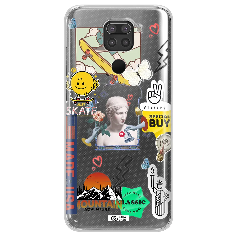 Usa Symbols Xiaomi Redmi Note 9 Clear TPU Case