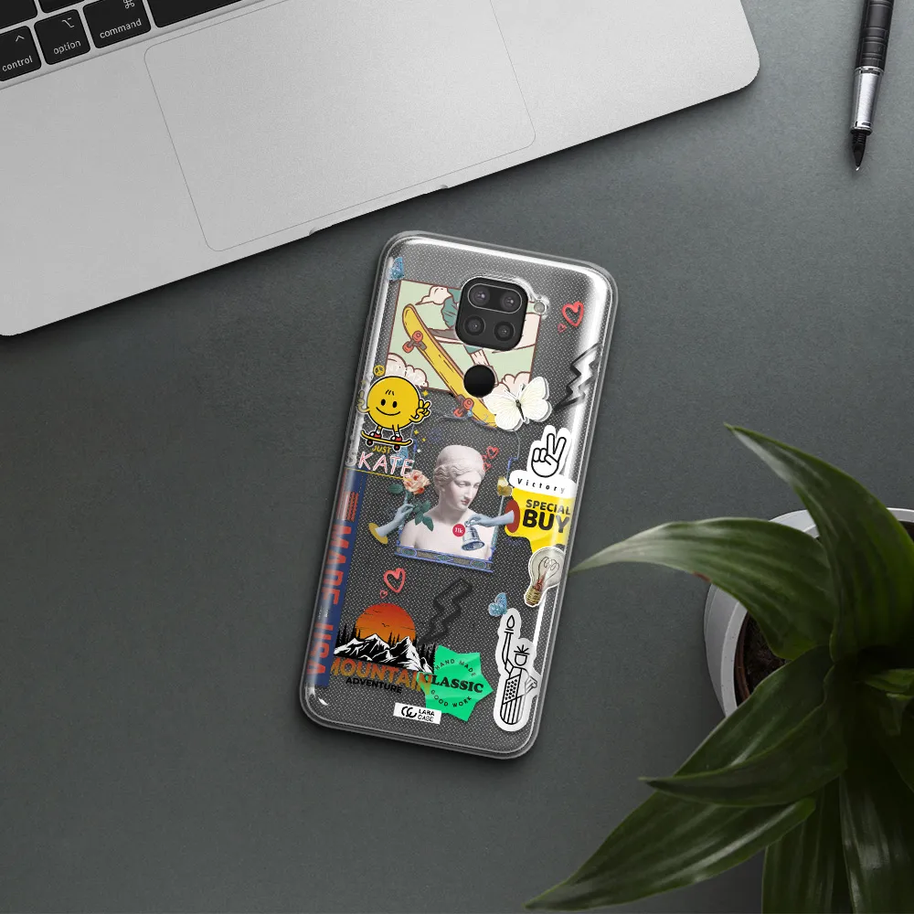 Usa Symbols Xiaomi Redmi Note 9 Clear TPU Case