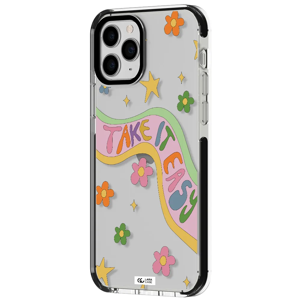 Take It Easy Apple iPhone 11 pro impact black border Case