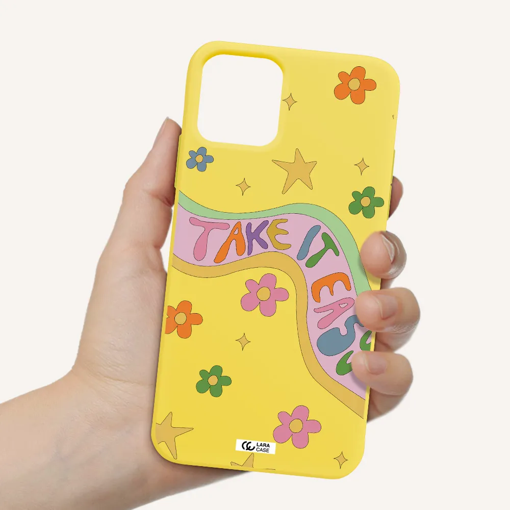 Take It Easy Apple iPhone 11 pro max Silicone canary yellow Case