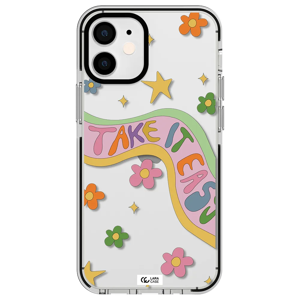Take It Easy Apple iPhone 12 mini impact black border Case
