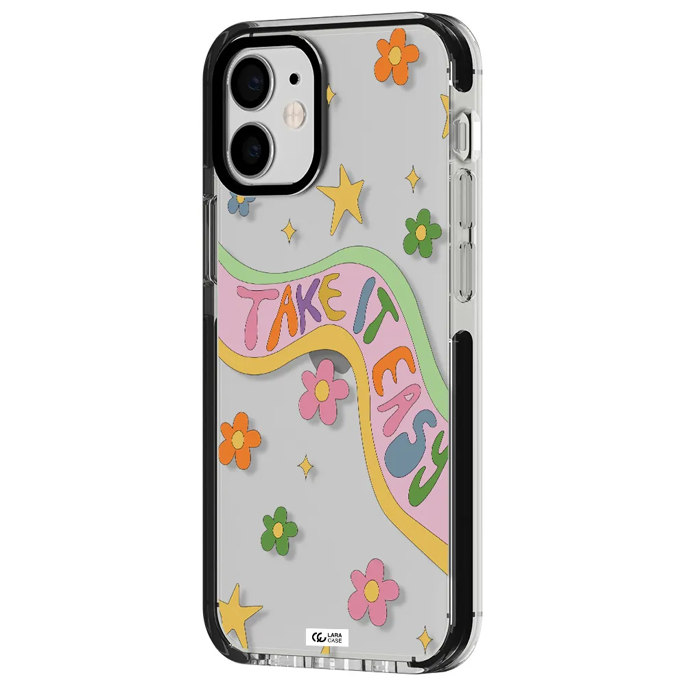 Take It Easy Apple iPhone 12 mini impact black border Case