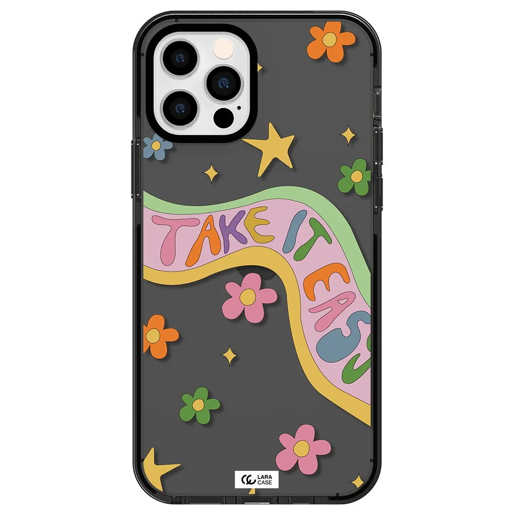Take It Easy Apple iPhone 12 pro impact Smoke Black Case