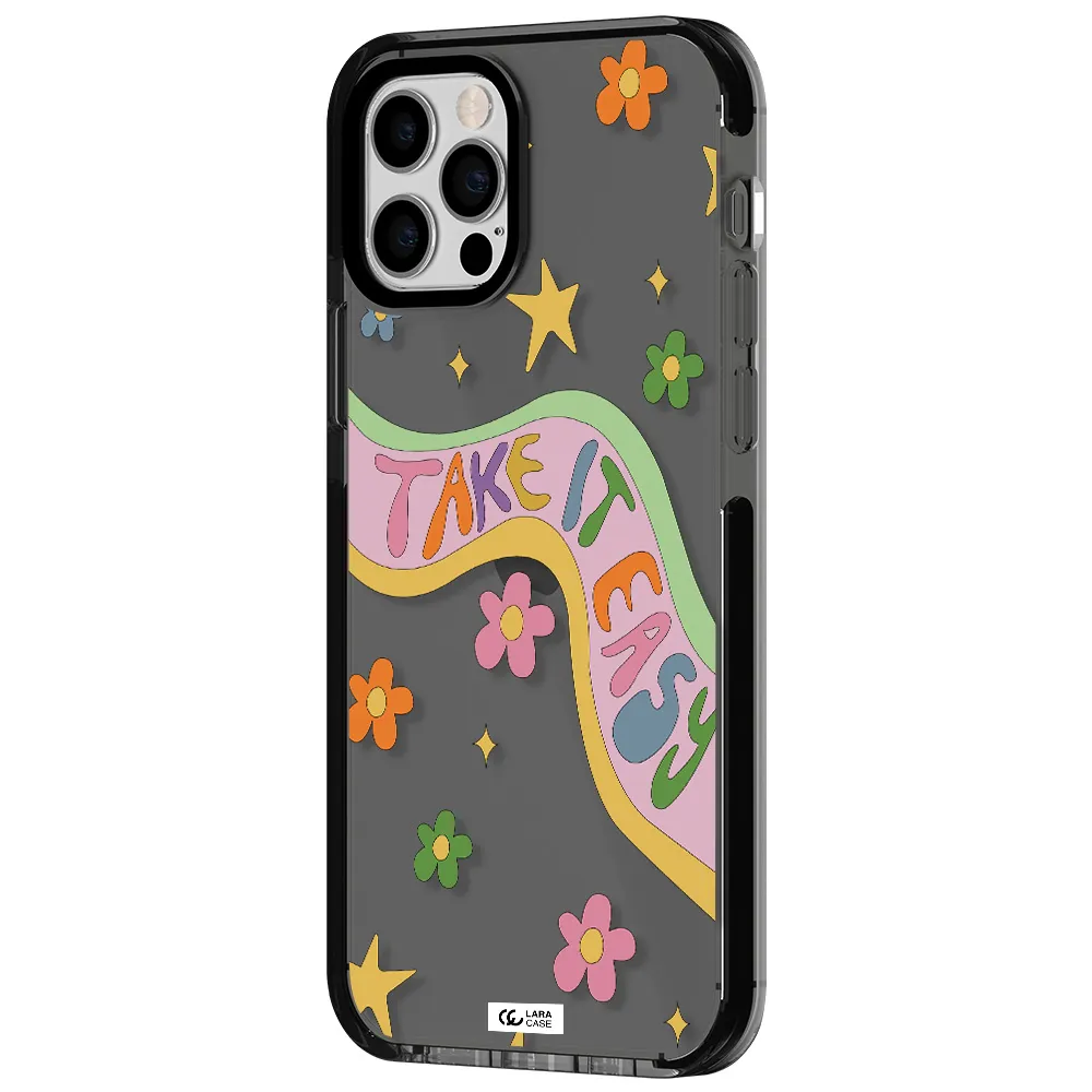 Take It Easy Apple iPhone 12 pro impact Smoke Black Case