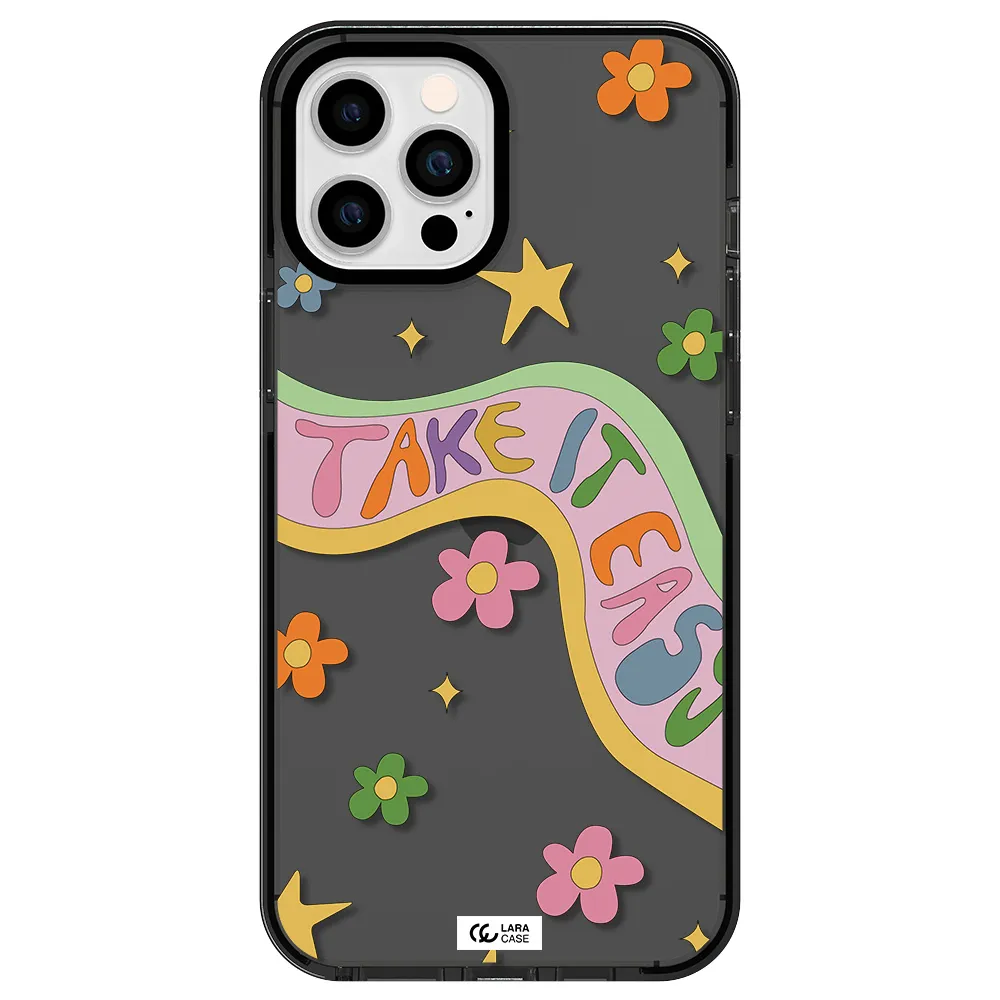 Take It Easy Apple iPhone 12 pro max impact Smoke Black Case