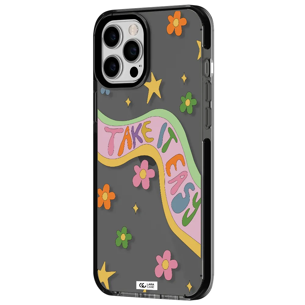 Take It Easy Apple iPhone 12 pro max impact Smoke Black Case