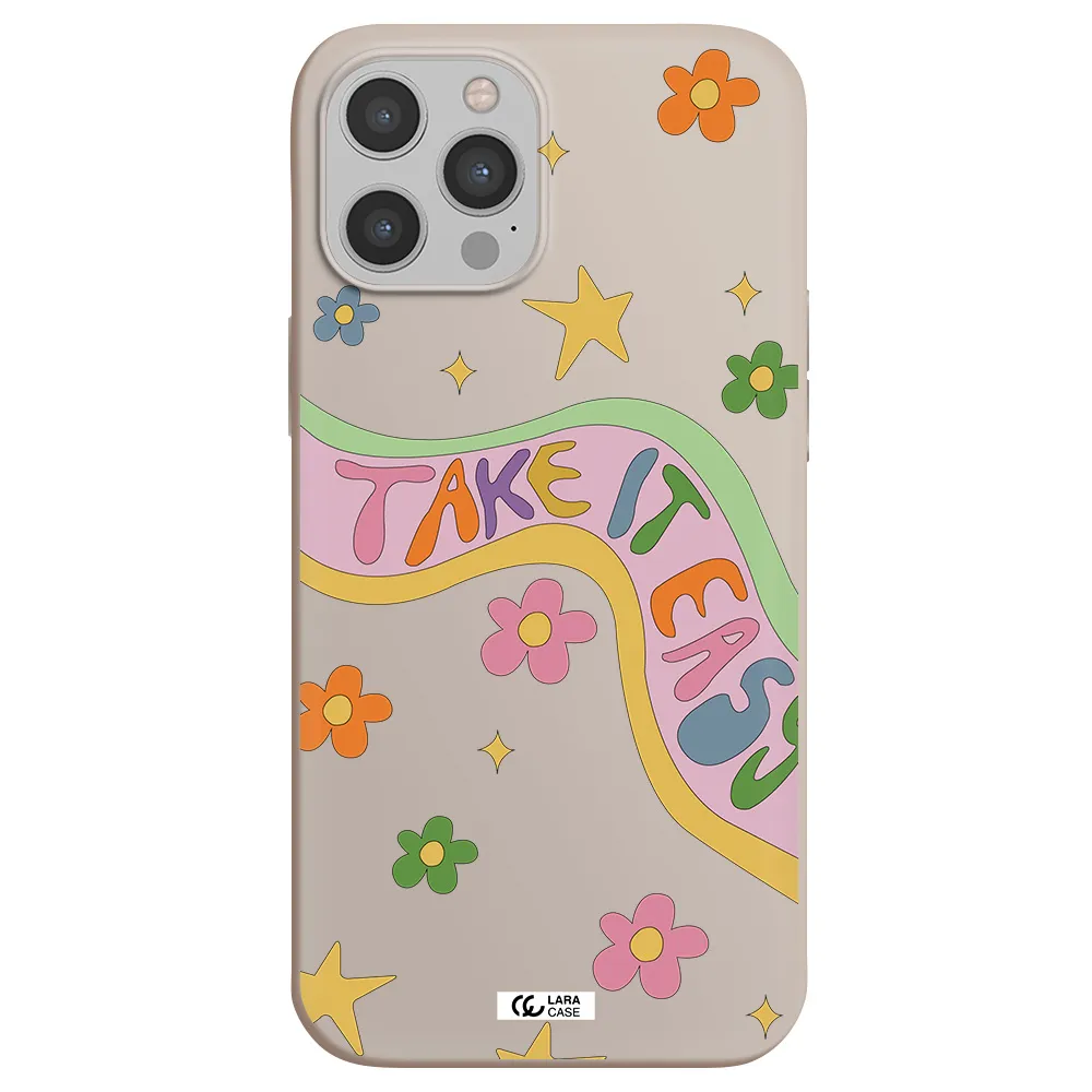 Take It Easy Apple iPhone 12 pro max Silicone Stone Case