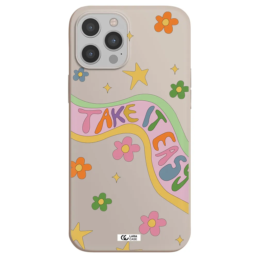 Take It Easy Apple iPhone 12 pro Silicone Stone Case