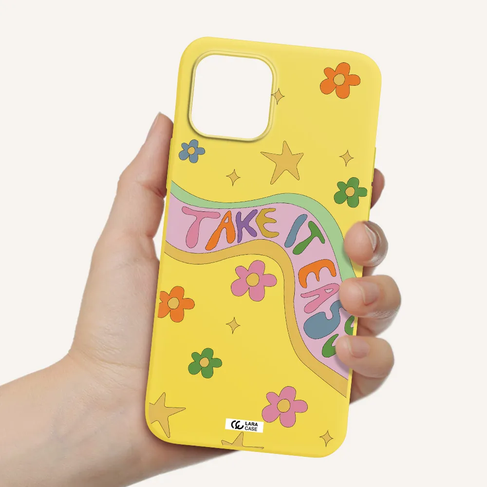 Take It Easy Apple iPhone 12 Silicone canary yellow Case