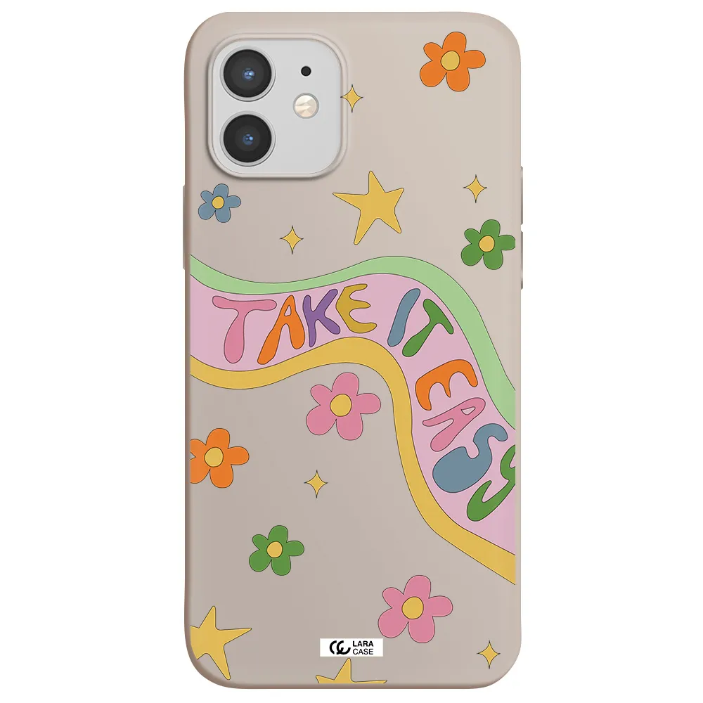 Take It Easy Apple iPhone 12 Silicone Stone Case