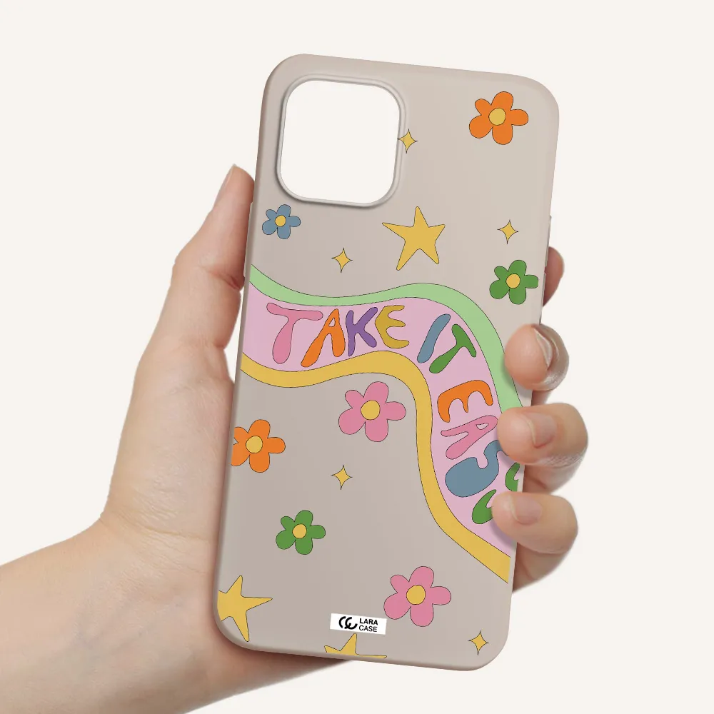 Take It Easy Apple iPhone 12 Silicone Stone Case