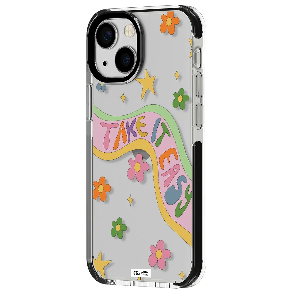 Take It Easy Apple iPhone 13 mini impact black border Case