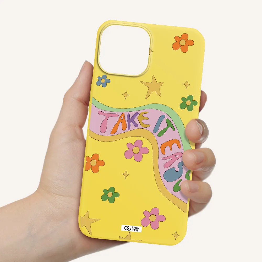 Take It Easy Apple iPhone 13 mini Silicone canary yellow Case