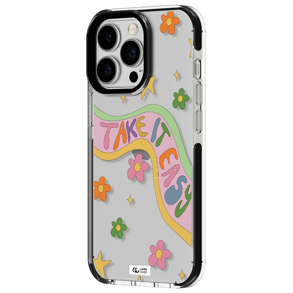 Take It Easy Apple iPhone 13 Pro impact black border Case