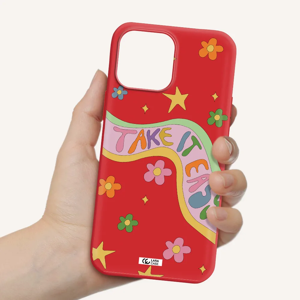 Take It Easy Apple iPhone 13 Pro Max Silicone Imperial Red Case