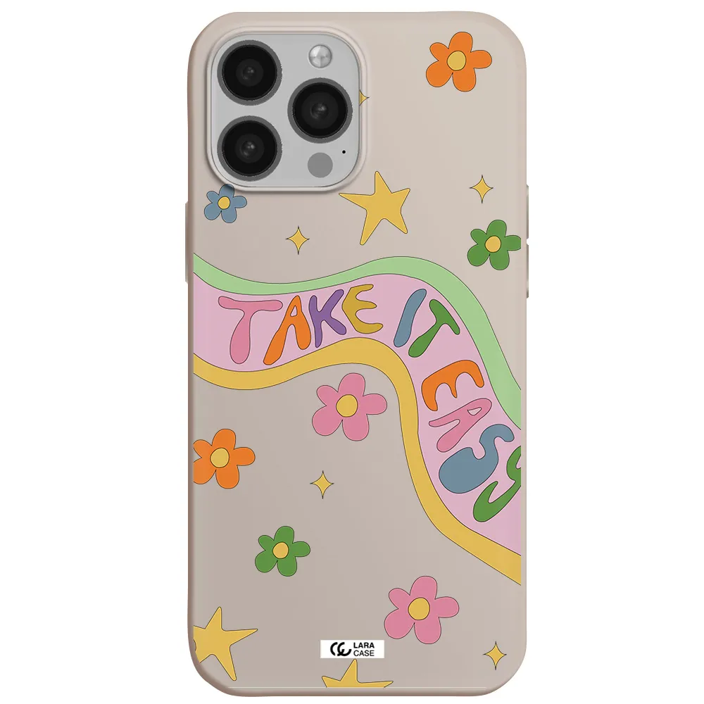 Take It Easy Apple iPhone 13 Pro Silicone Stone Case