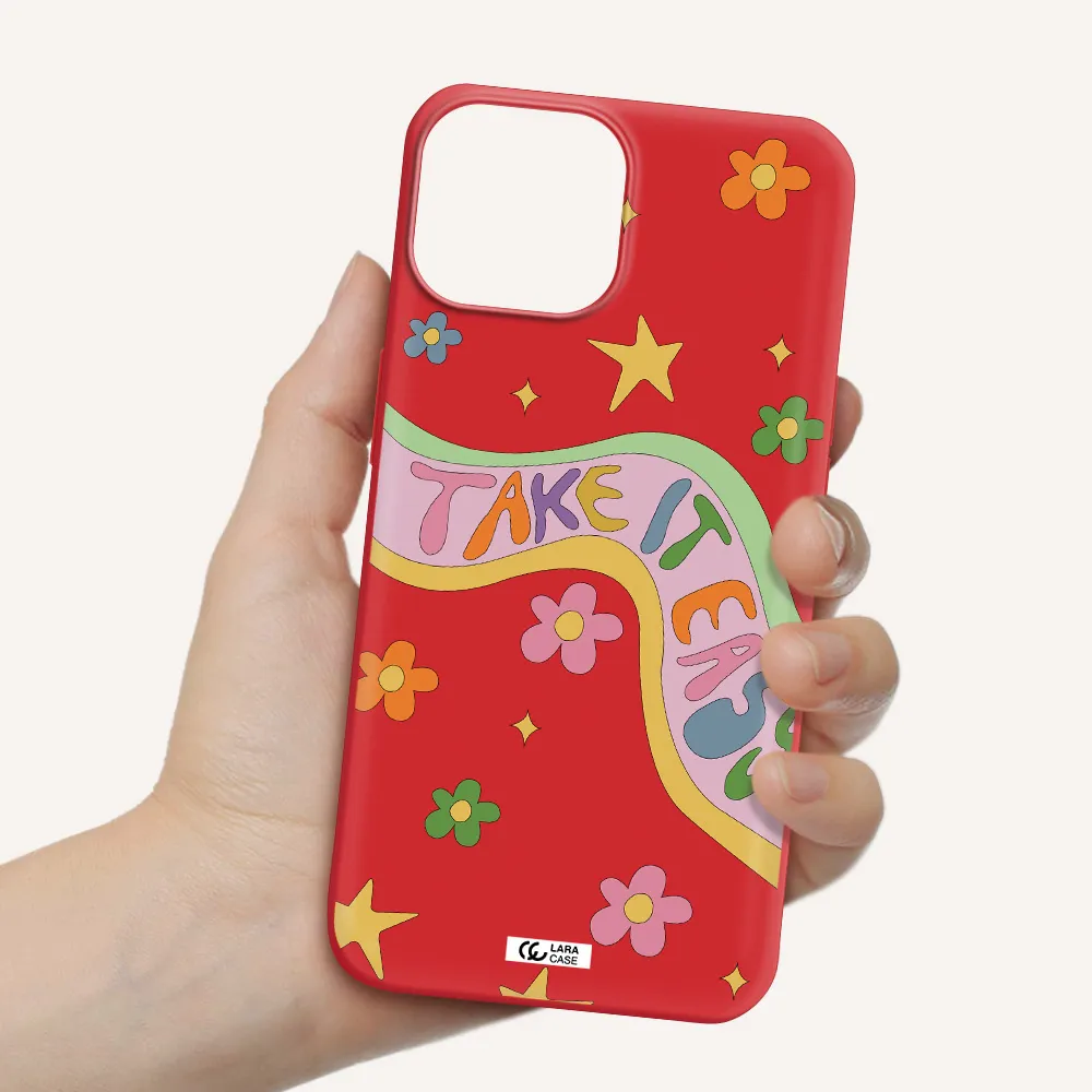 Take It Easy Apple iPhone 13 Silicone Imperial Red Case