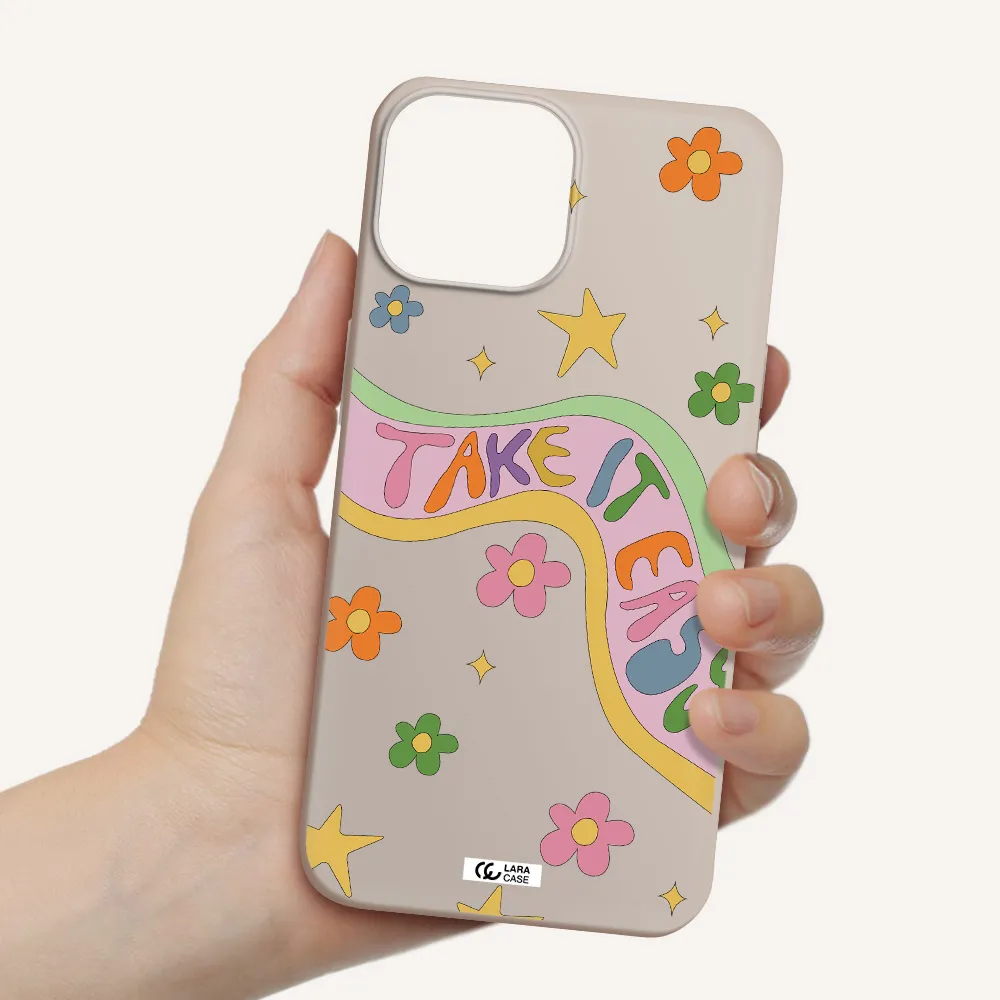 Take It Easy Apple iPhone 13 Silicone Stone Case