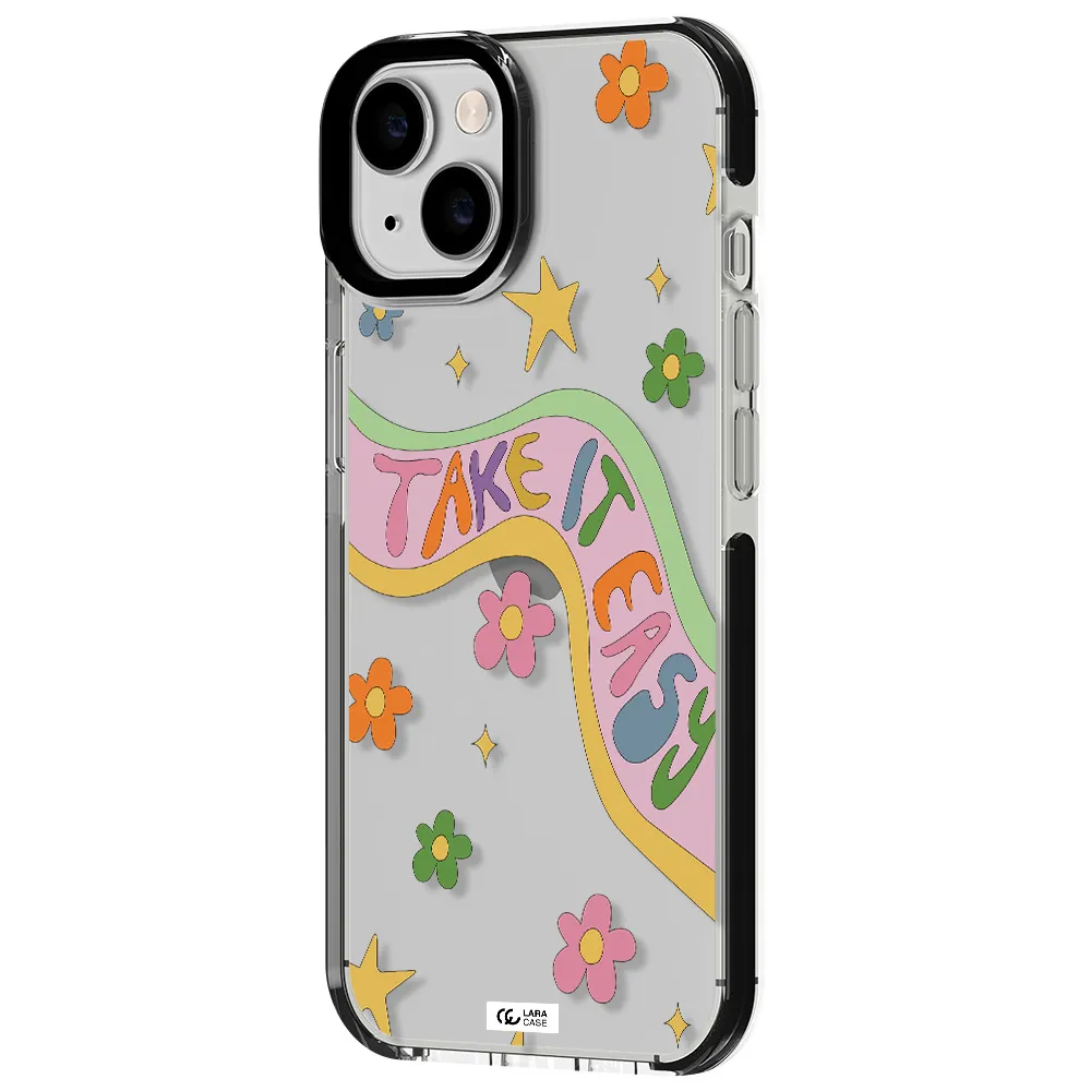 Take It Easy Apple iPhone 14 impact black border Case