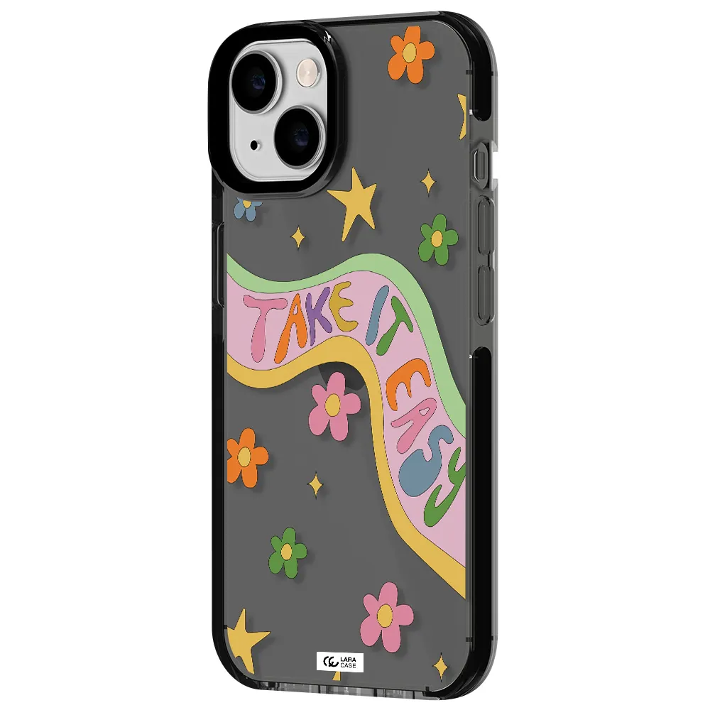 Take It Easy Apple iPhone 14 impact Smoke Black Case