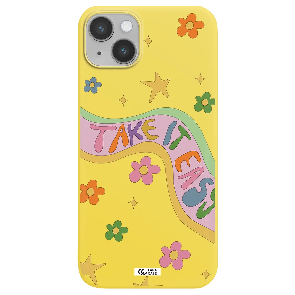 Take It Easy Apple iPhone 14 plus Silicone canary yellow Case