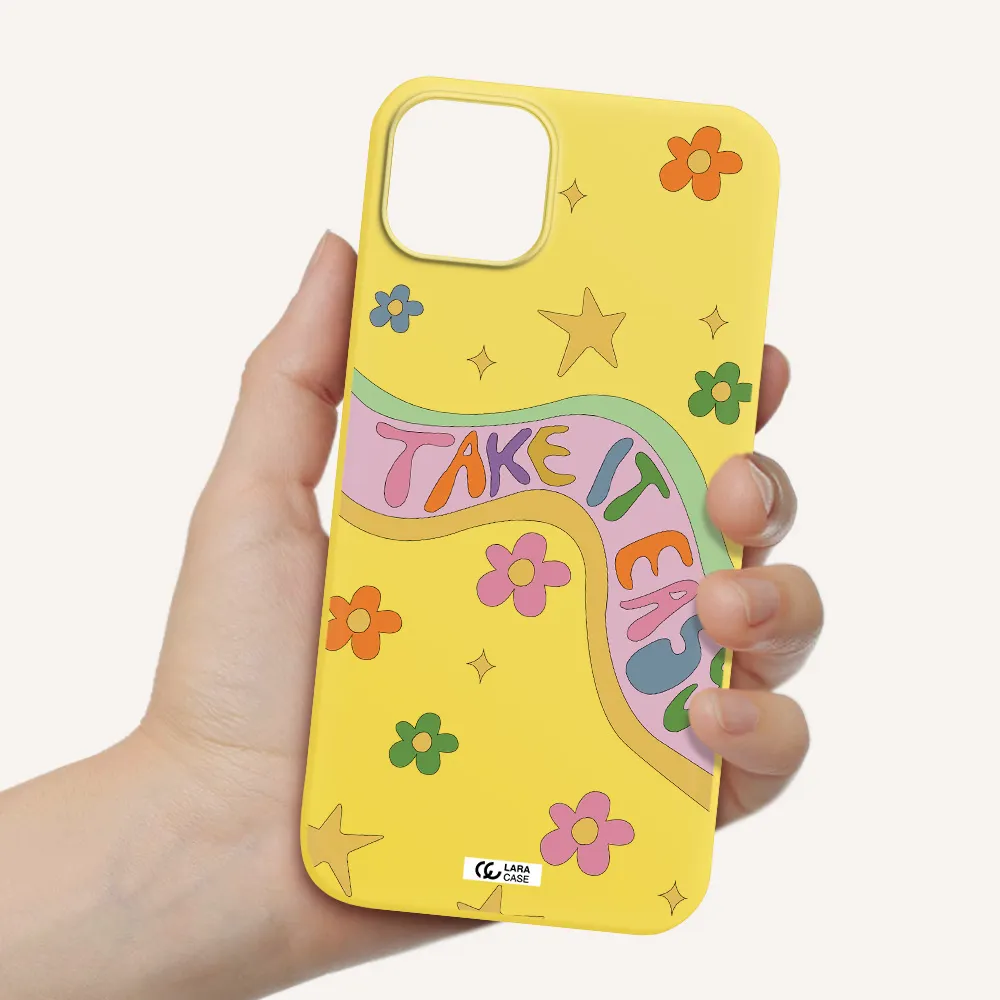 Take It Easy Apple iPhone 14 plus Silicone canary yellow Case