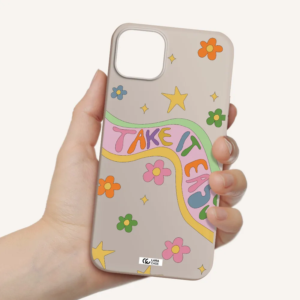 Take It Easy Apple iPhone 14 plus Silicone Stone Case
