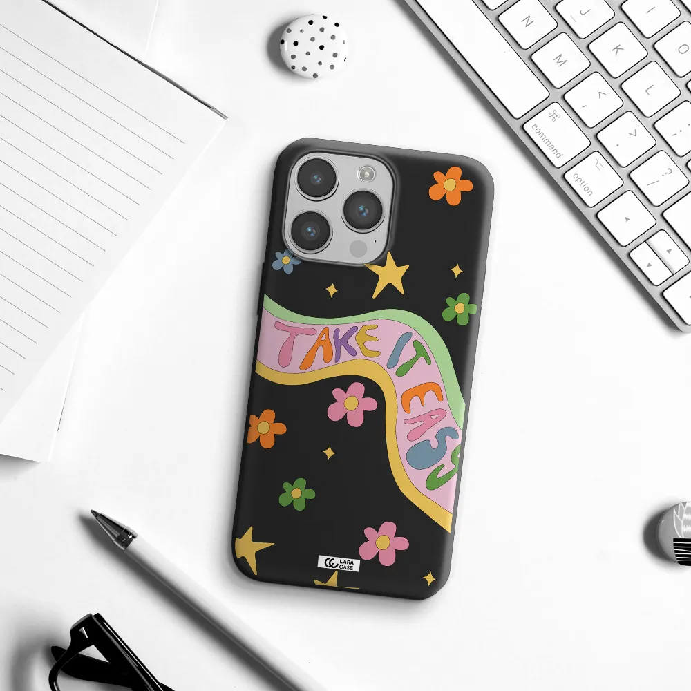 Take It Easy Apple iPhone 14 pro max Silicone black Case