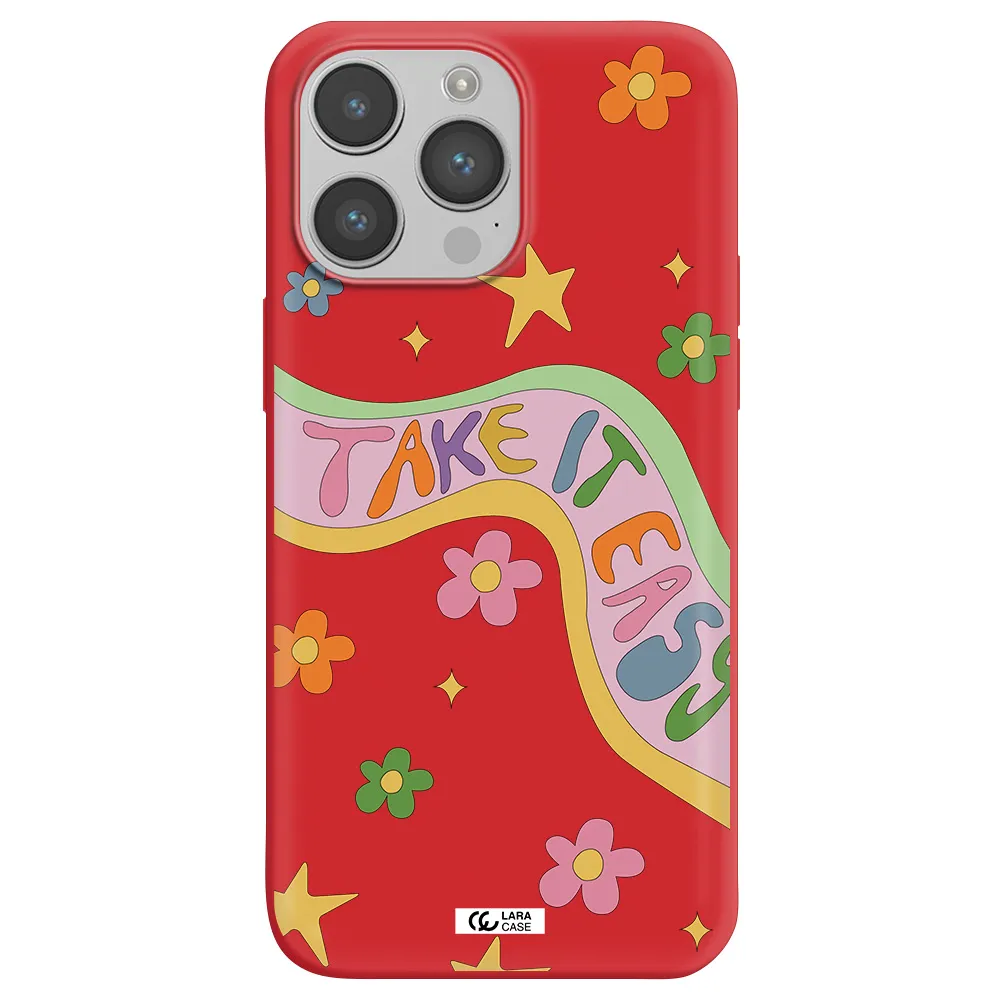 Take It Easy Apple iPhone 14 pro max Silicone Imperial Red Case