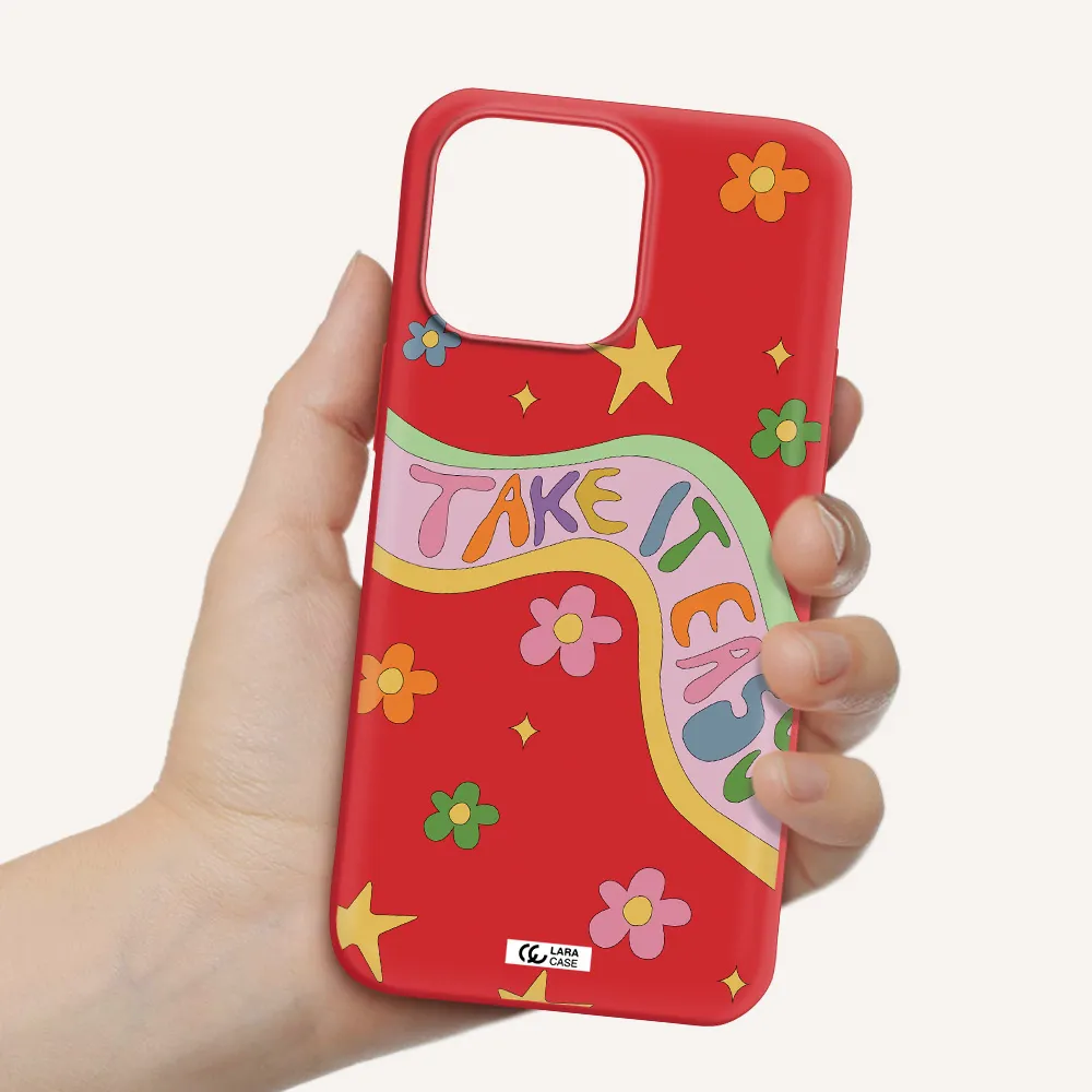 Take It Easy Apple iPhone 14 pro max Silicone Imperial Red Case