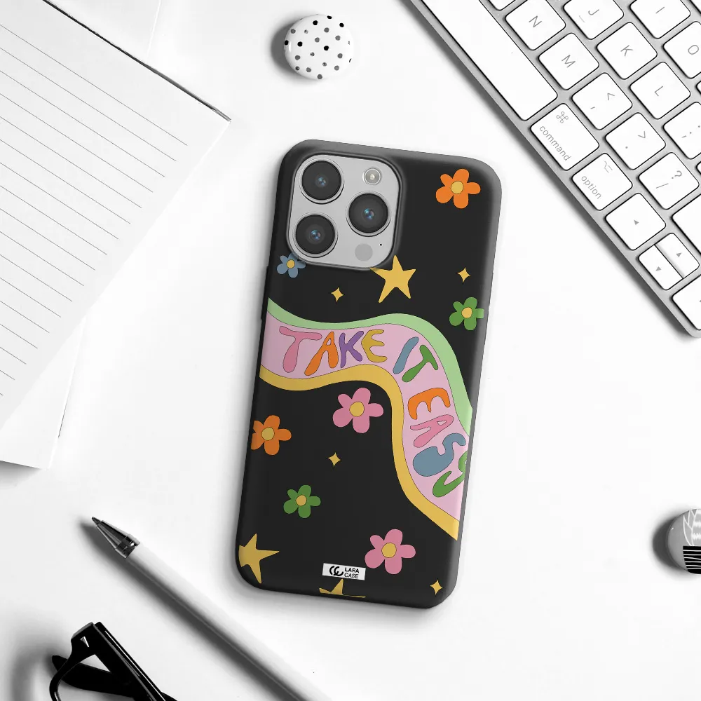 Take It Easy Apple iPhone 14 pro Silicone black Case