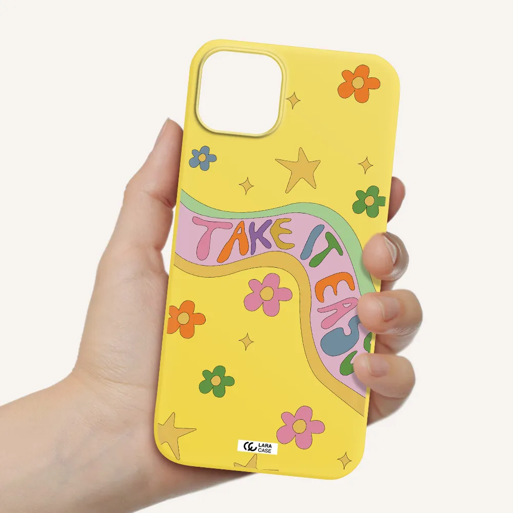 Take It Easy Apple iPhone 14 Silicone canary yellow Case
