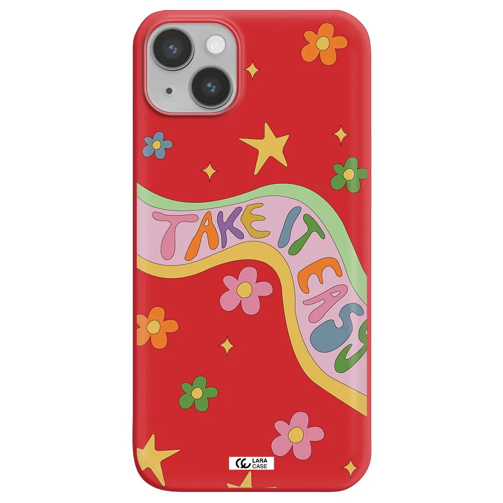 Take It Easy Apple iPhone 14 Silicone Imperial Red Case