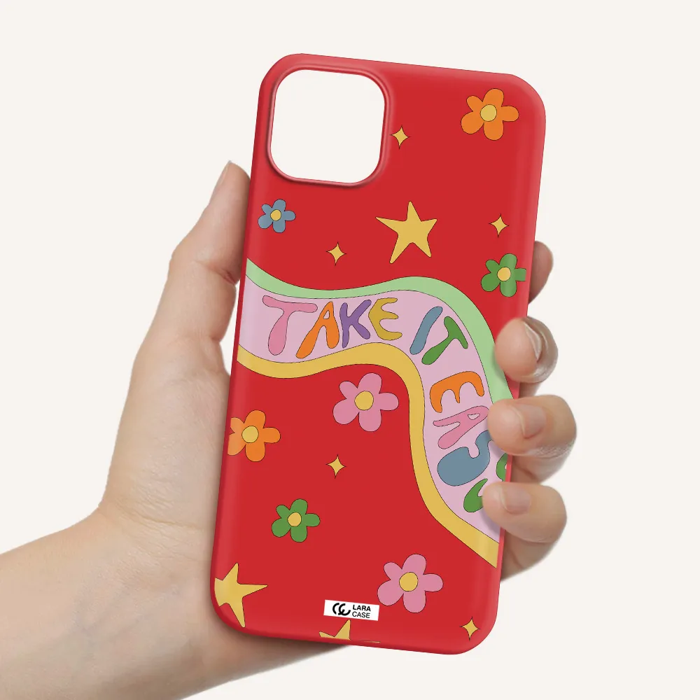 Take It Easy Apple iPhone 14 Silicone Imperial Red Case