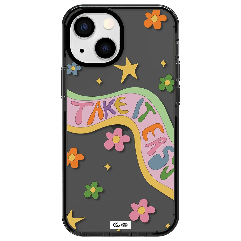 Take It Easy Apple iPhone 15 impact Smoke Black Case