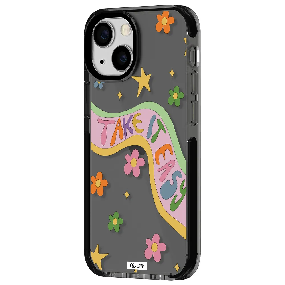 Take It Easy Apple iPhone 15 impact Smoke Black Case