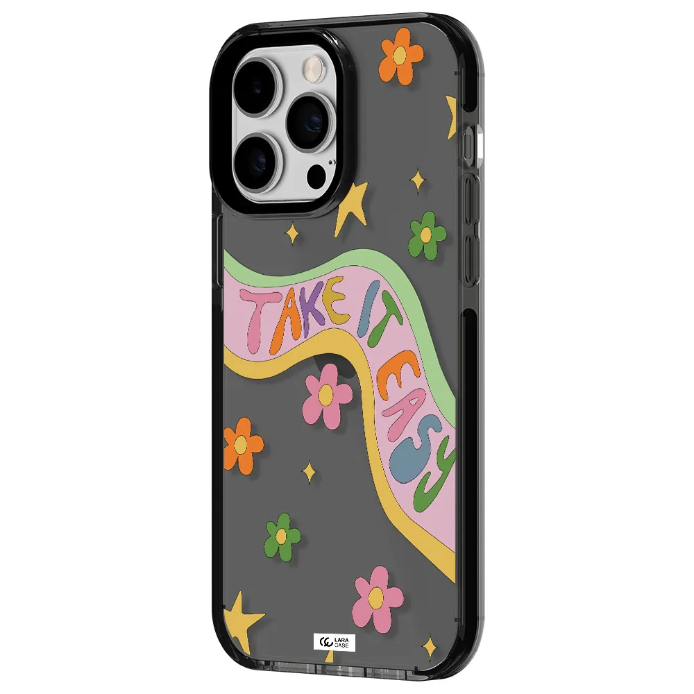 Take It Easy Apple iPhone 15 Pro impact Smoke Black Case