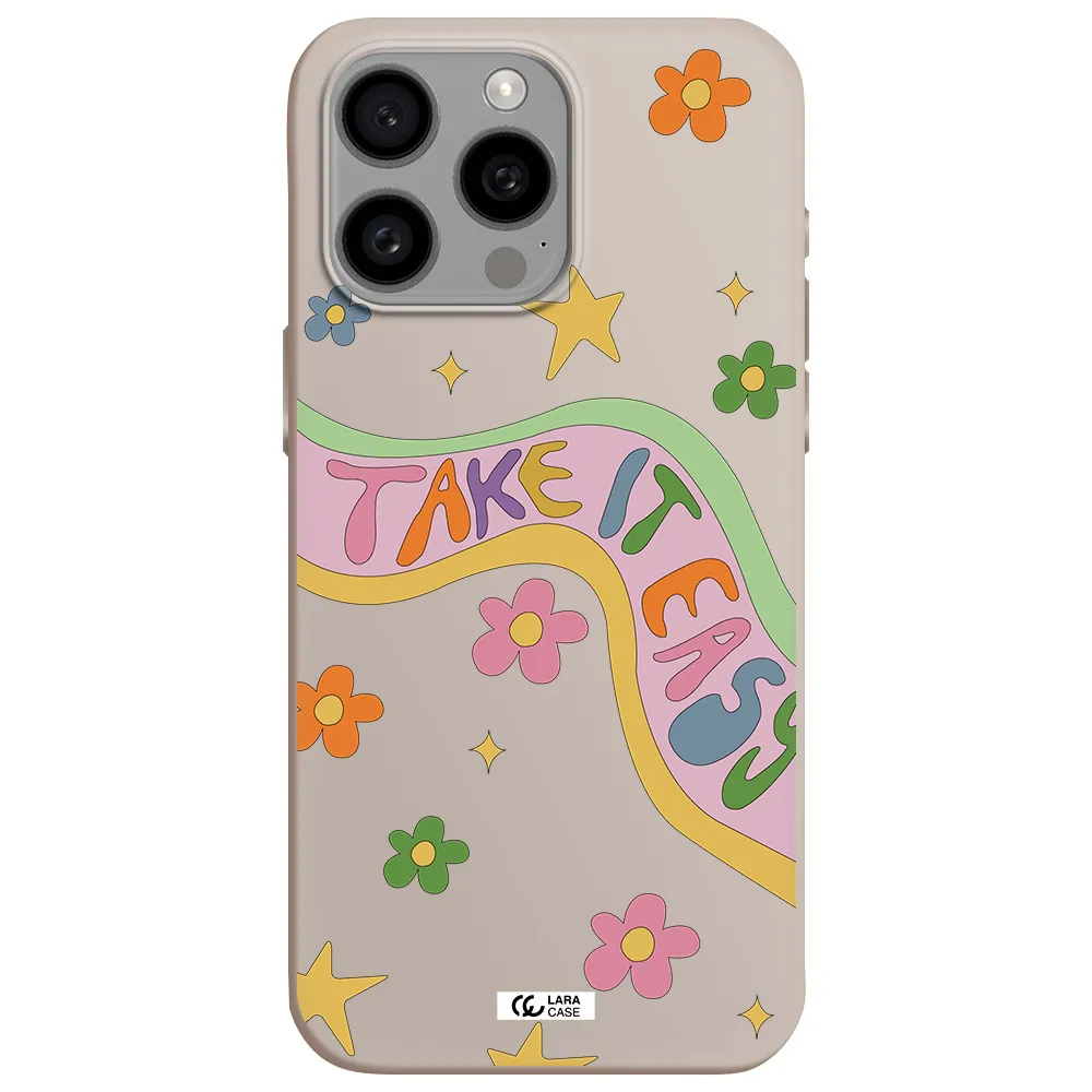 Take It Easy Apple Iphone 15 Pro max Silicone Stone Case