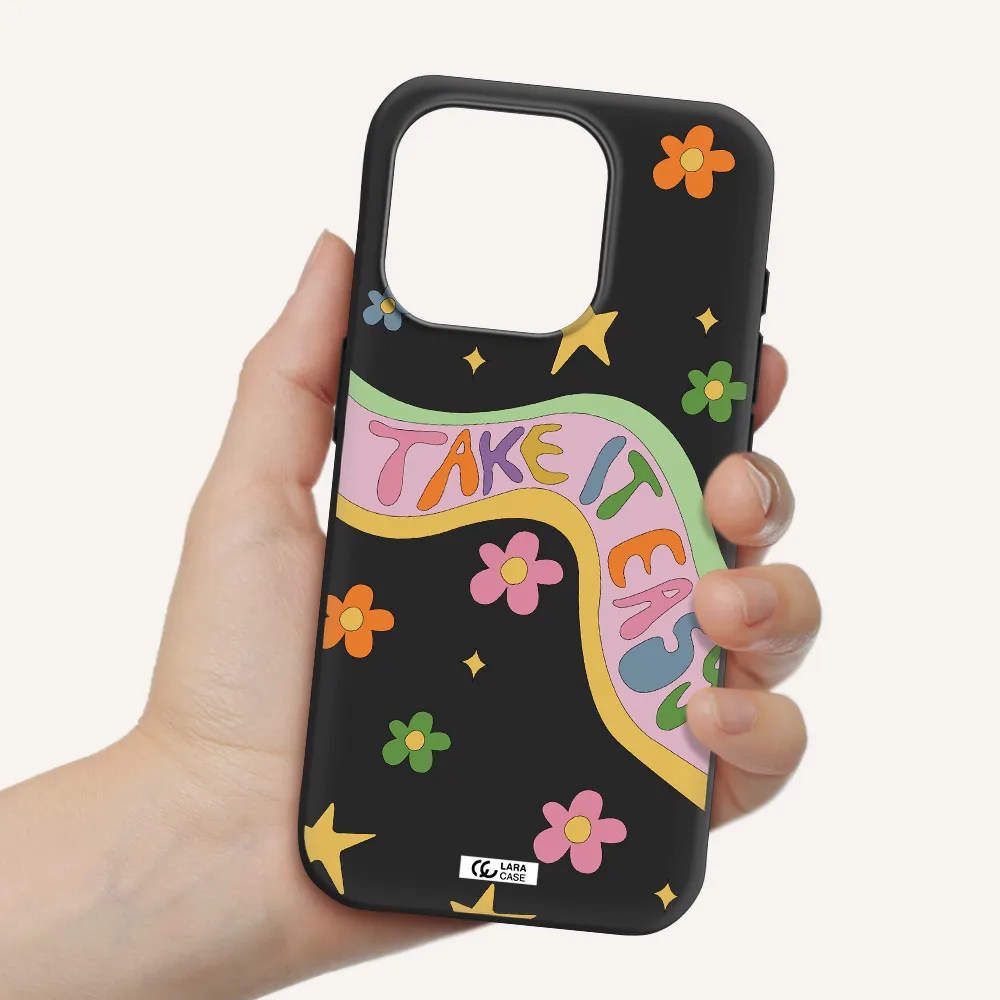 Take It Easy Apple Iphone 15 Pro Silicone Black Case