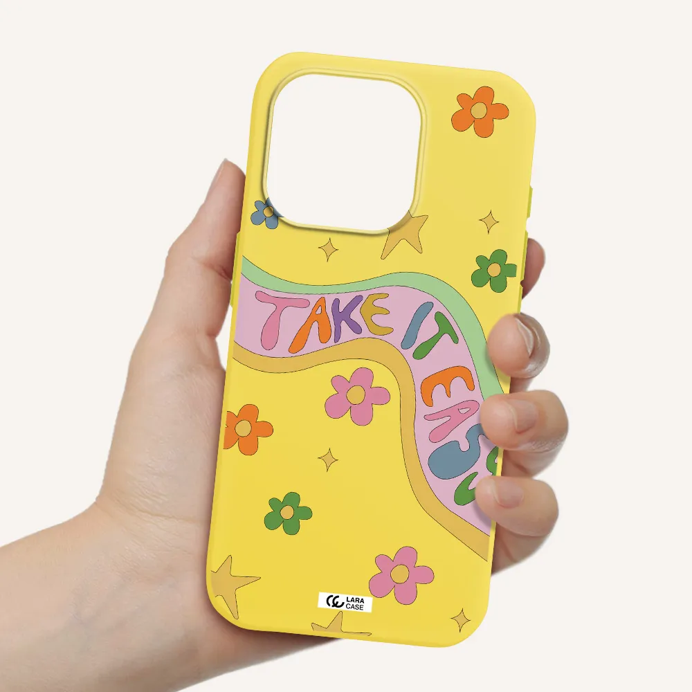 Take It Easy Apple Iphone 15 Pro Silicone Canary Yellow Case