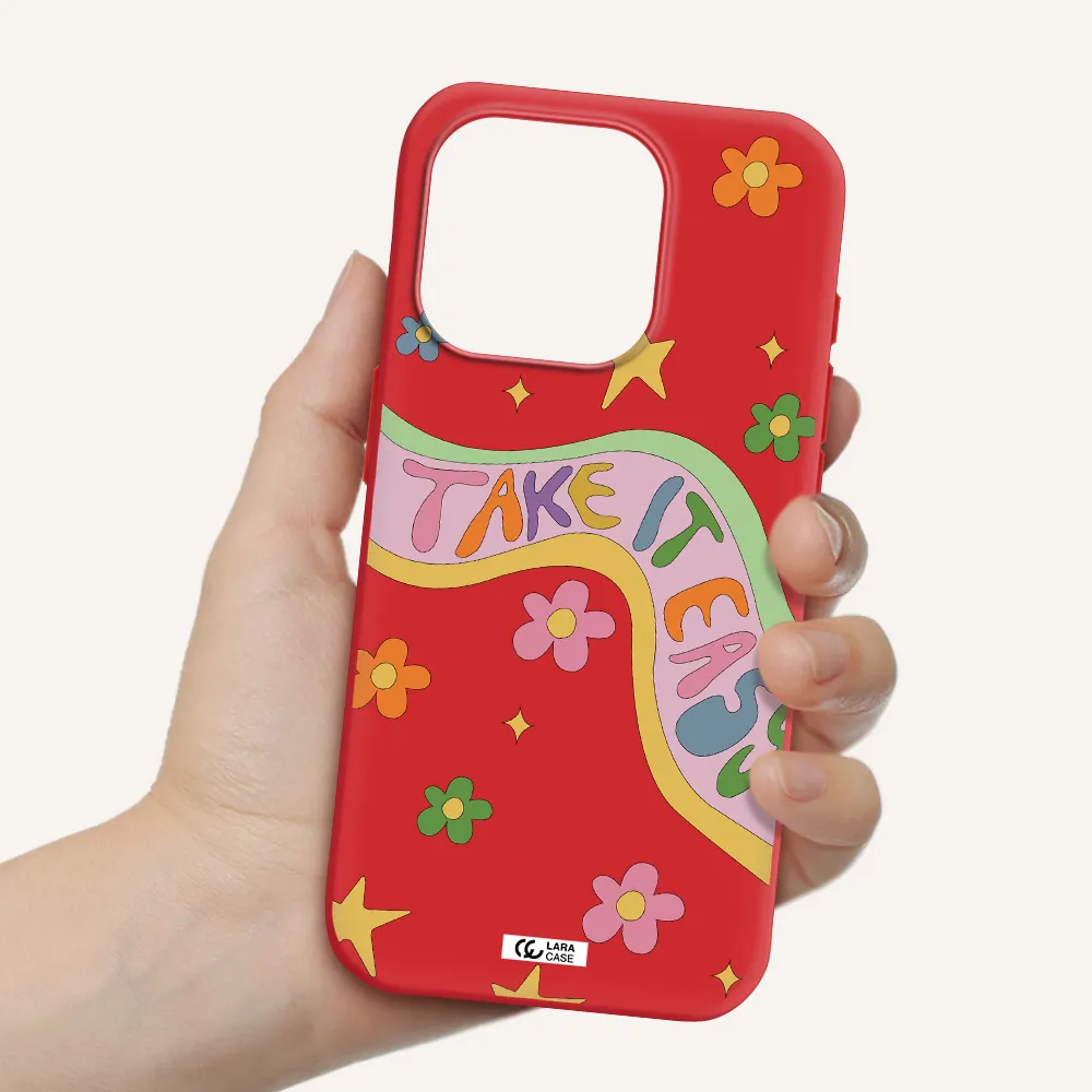 Take It Easy Apple Iphone 15 Pro Silicone Imperial Red Case